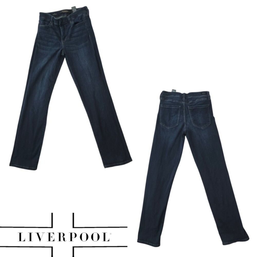 Liverpool The Straight Leg Jeans Dark Wash 28/6 Women's